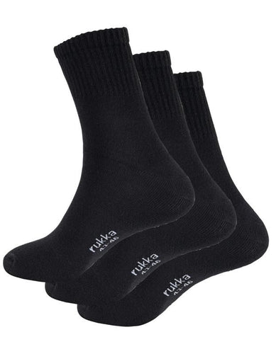 RUKKA SOCK 3-PACK BLK SMALL
