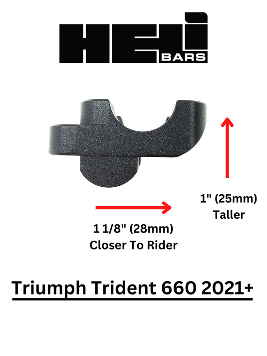 HeliBar Compatable with Triumph Triumph Trident 660 (2021) HeliBars®  HR06168 Tour Performance™ handlebar riser