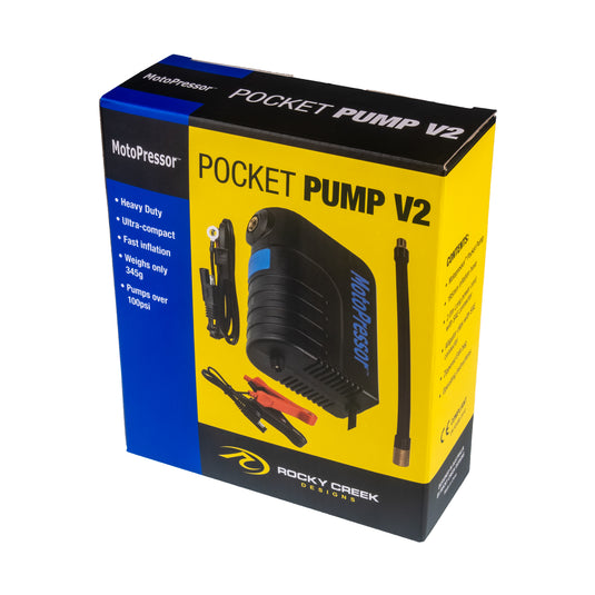 Rocky Creek MotoPressor 12v Tyre Inflator V2 - 5 yr Guarantee!