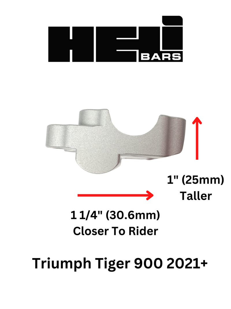 Load image into Gallery viewer, HeliBar Triumph Tiger 900 (2021) HeliBars® Tour Performance™ handlebar riser
