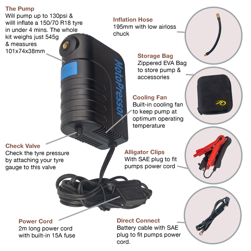 Load image into Gallery viewer, Rocky Creek MotoPressor 12v Tyre Inflator V2 - 5 yr Guarantee!
