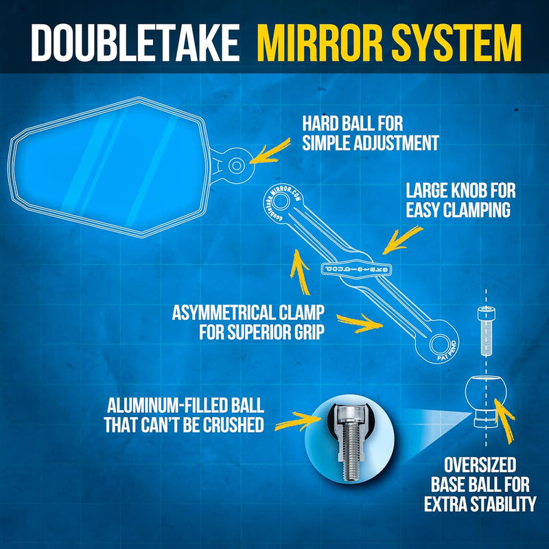 Load image into Gallery viewer, Doubletake 6" Motorcycle Mirror extension KIT Enduro, Adventure, Dual Sport etc.
