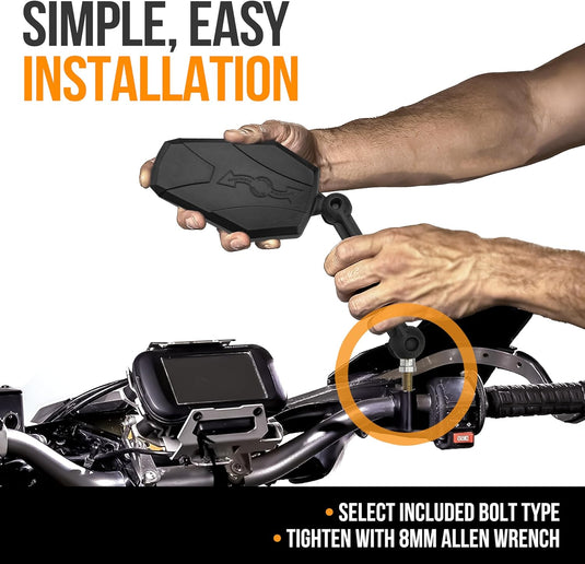 Doubletake 6" Motorcycle Mirror extension KIT Enduro, Adventure, Dual Sport etc.