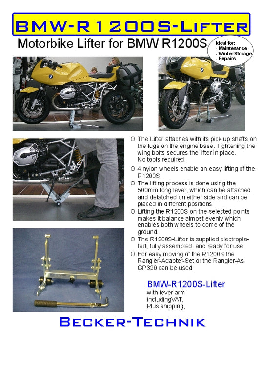 BECKER BMW R1200S LIFTER - BMW R1200S Lifter