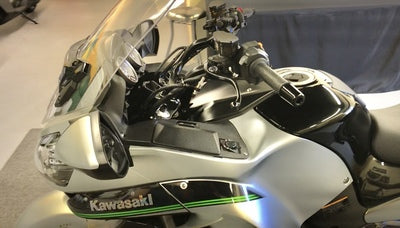 Load image into Gallery viewer, HeliBar Compatable with Kawasaki Concours14 Multi Adjustable Handlebars Standard Line Extension Kit* 2008+ in Silver or Black-HST04157-SV or HST04157-BA Included: (2) 150-0122 – Tour Performance®
