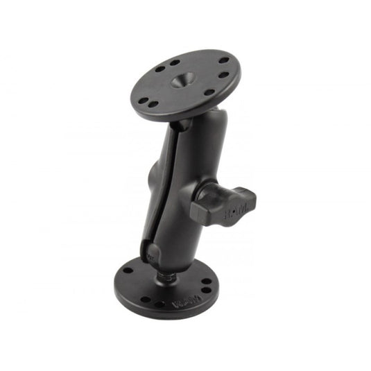 RAM-B-101-CIP1 1" Ball Mount with Composite Socket Arm and Metal Round Bases