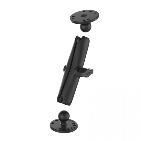 RAM-B-101-C RAM® Universal Long Double Ball Mount with Two Round Plates