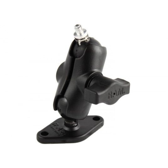 RAM-B-102-A-237 1" Ball Camera Mount with Short Socket Arm, Diamond Base and Ball Base (1/4"-20 Male Threaded Post)