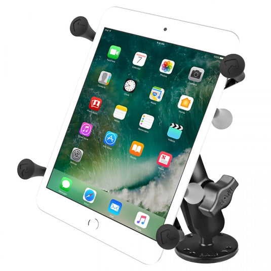 RAM-B-138-UN8 Mount with Standard 1" Ball Arm, Round Base with 7" Tablet X-Grip II