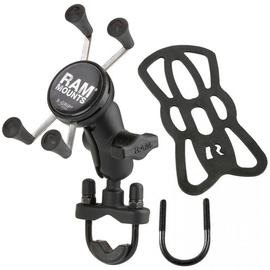 RAM-B-149Z-A-UN7 U-Bolt Handlebar Mount with X-Grip® Smart Phone & Sat Nav Holder