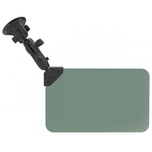 RAM-B-166-326-VIS-G1 Dark Green Sun Visor with 1" Ball and Suction Cup Mount: 50% Tint