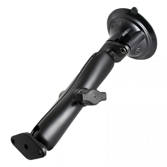 RAM-B-166-C Twist Lock Suction Mount with Long Double Socket Arm