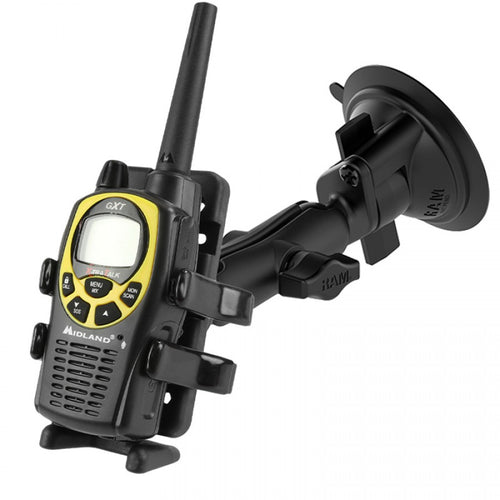 RAM-B-166-UN4 Twist Lock Suction Cup Mount with Universal Finger-Grip Phone or Radio Holder