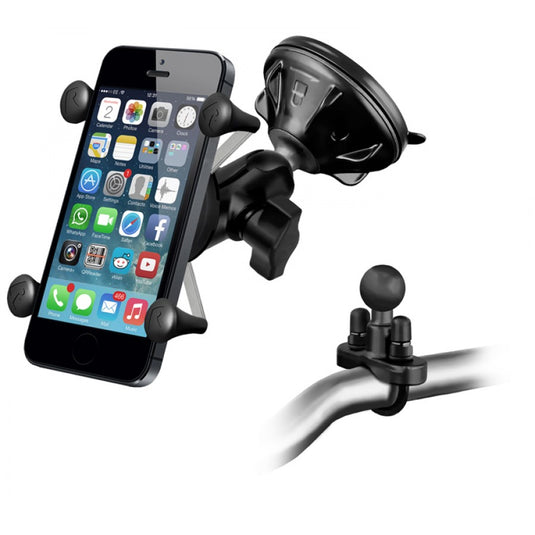 RAM-B-166-UN7-231Z-KT X-Grip® Universal Smart Phone Mount Bundle (Suction + Handlebar)