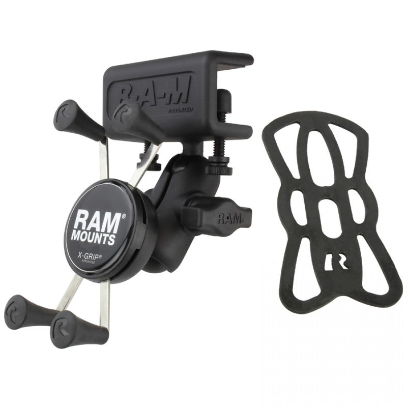 Load image into Gallery viewer, RAM-B-177-UN7 X-Grip® Phone Mount with Glare Shield Clamp Base
