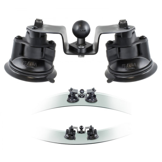 RAM-B-189B-PIV1 Dual Articulating Suction Cup Base with 1