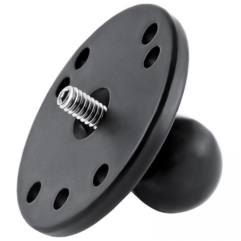 Load image into Gallery viewer, RAM-B-202A Round Base with 1&quot; Ball and Camera Mount Threaded Stud
