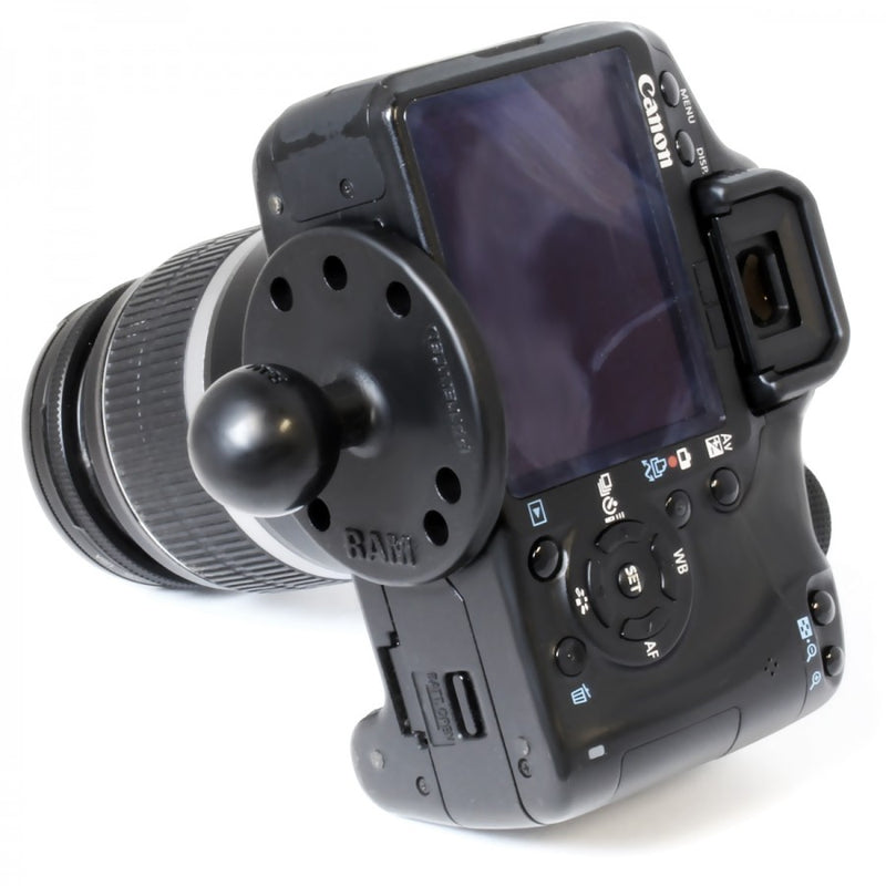 Load image into Gallery viewer, RAM-B-202A Round Base with 1&quot; Ball and Camera Mount Threaded Stud
