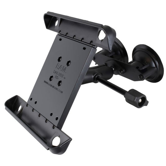 RAM-B-224-1-TAB3-FRO1-ALA1-KR Double Suction EFB Mount with Extension Arm and Tab Tite holder for 10