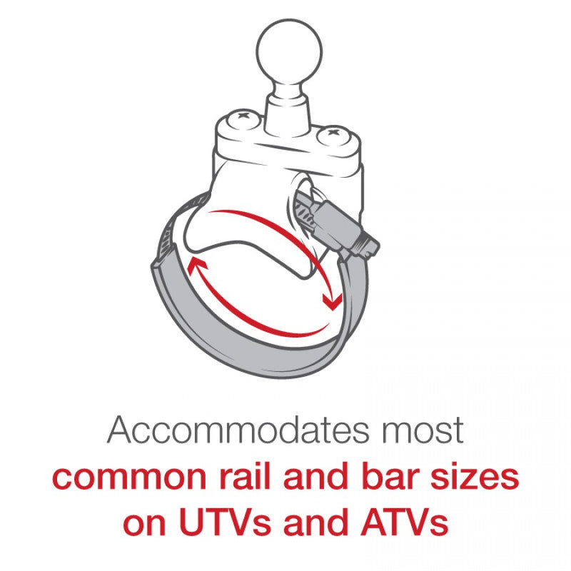 Load image into Gallery viewer, RAM-B-231Z-2 U-Bolt and UTV Strap Base with 1&quot; Ball
