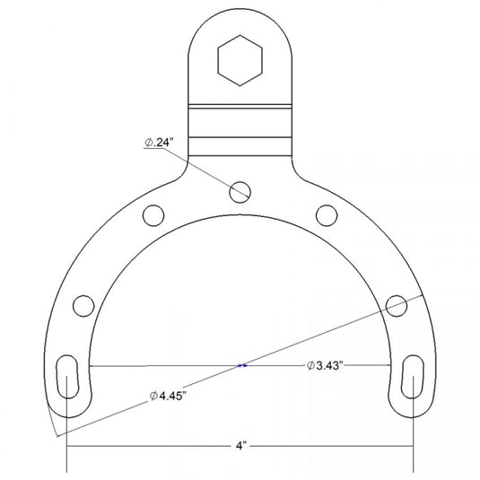 RAM-B-411 RAM® Large Gas Tank Ball Base for Motorcycles