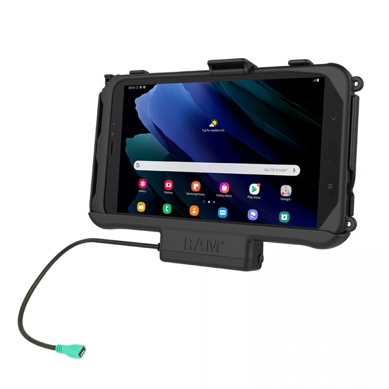 Load image into Gallery viewer, RAM-HOL-SAM60P RAM® EZ-Roll&#39;r Powered Cradle for Samsung Tab Active3 and Tab Active2
