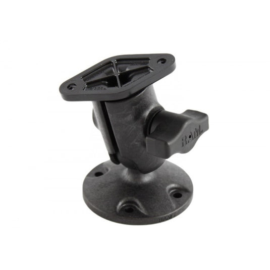 RAP-B-104 Single Socket 1" Ball Mount with Round & Diamond Bases