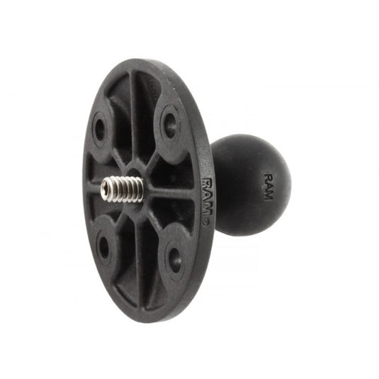 RAP-B-202A Composite 2.5" Round Base (AMPs Hole Pattern), 1" Ball & 1/4-20 Threaded Male Post for Cameras