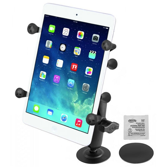 RAP-B-378-UN8 Adhesive Flex Mount with Universal X-Grip® Holder with 1" Ball for 7" Tablets