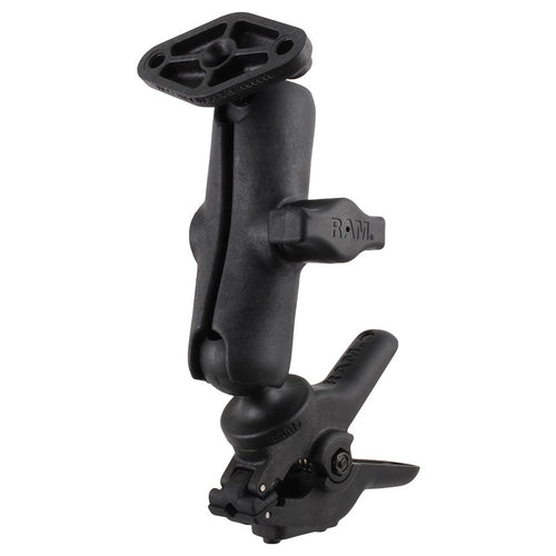 RAP-B-397-1-238 RAM® Tough-Clamp Small Double Ball mount with Diamond Plate