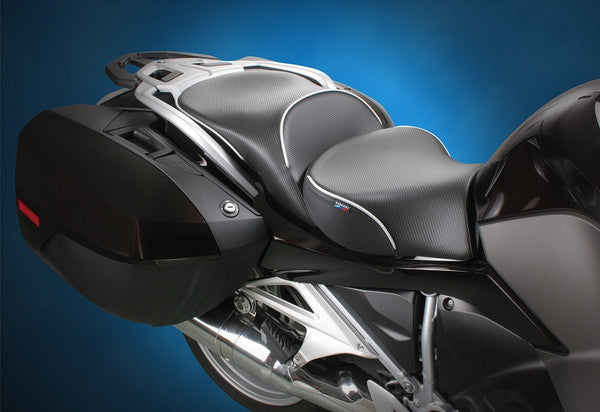 Load image into Gallery viewer, SARGENT BMW R 1200/1250 RT 2014-19, 2020+, CFX/BLACK WELT, 2-PC SET, LOW VERSION, OEM HEAT.
