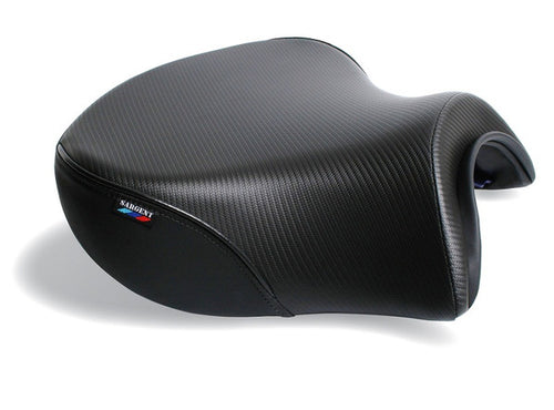 SARGENT SEATBMW R 1200/1250 RT 2014-19, 2020+, CFX/BLACK WELT, FRONT SEAT ONLY, REGULAR HEIGHT, OEM HEAT