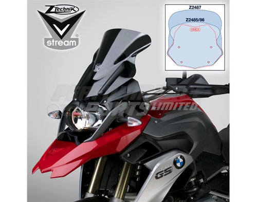 Z-Technik Windscreen VStream Dark Tint Sport Screen  - BMW R1200GS LC