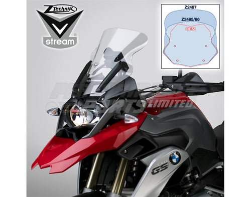 Z-Technik Windscreen VStream Clear Sport Screen - BMW R1200GS LC