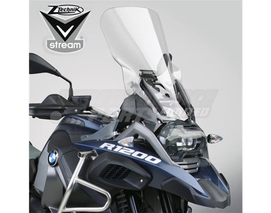 Z-Technik Windscreen VStream Clear Deluxe Touring Screen (Windscreen Support Brace Z5220 Is Recommended) - BMW R1200GS LC