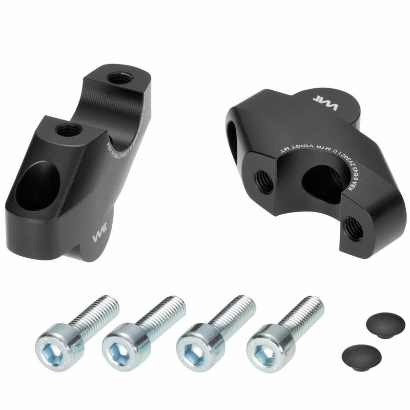 Load image into Gallery viewer, Voigt Handlebar risers 30mm with offset 21mm for Honda CMX 1100 REBEL (SC83) 21-&gt; black anodized
