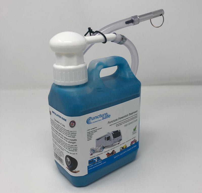 Load image into Gallery viewer, Puncturesafe Puncture Prevention Treatment 1Ltr (34 Units) With Application Pump
