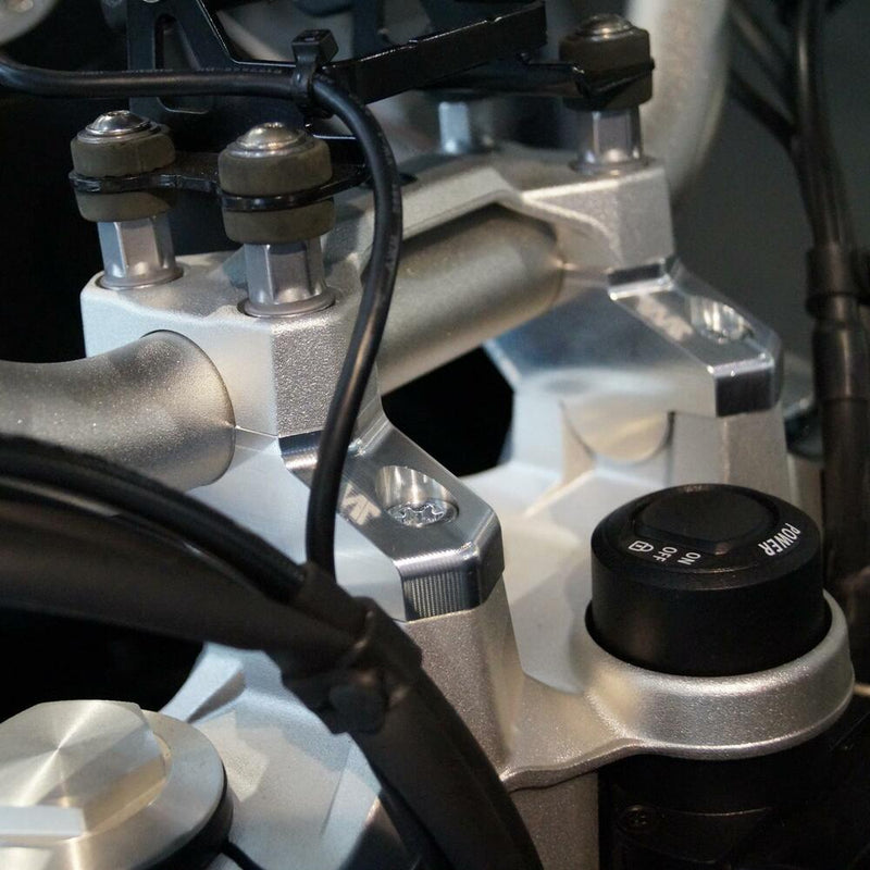 Load image into Gallery viewer, Handlebar risers with offset 30mm high and 25mm closer for BMW F850GS and Adventure
